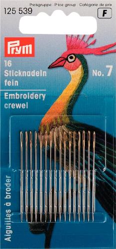Prym No7 Embroidery Crewel Needles