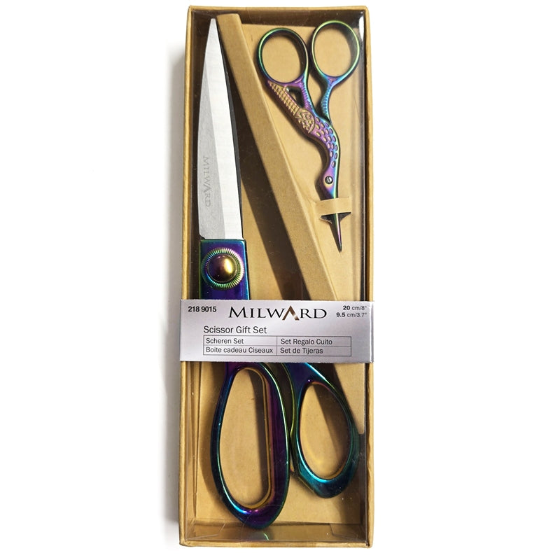 Milward 20cm Rainbow Scissors Gift Set