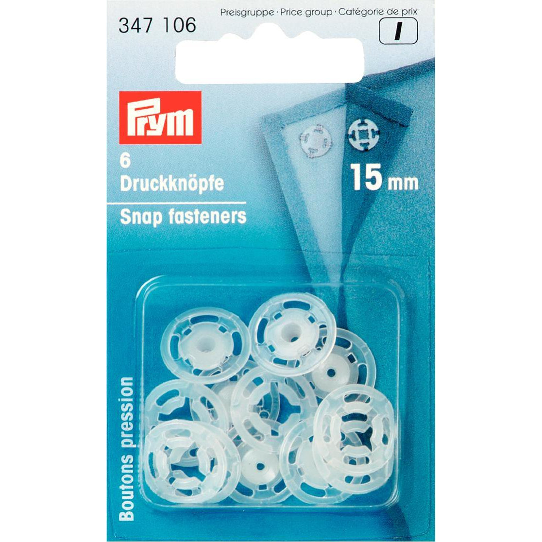 Prym 15mm Plastic Snaps