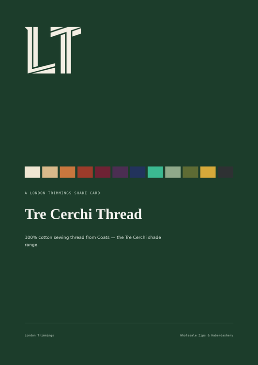 Tre Cerchi thread shade card