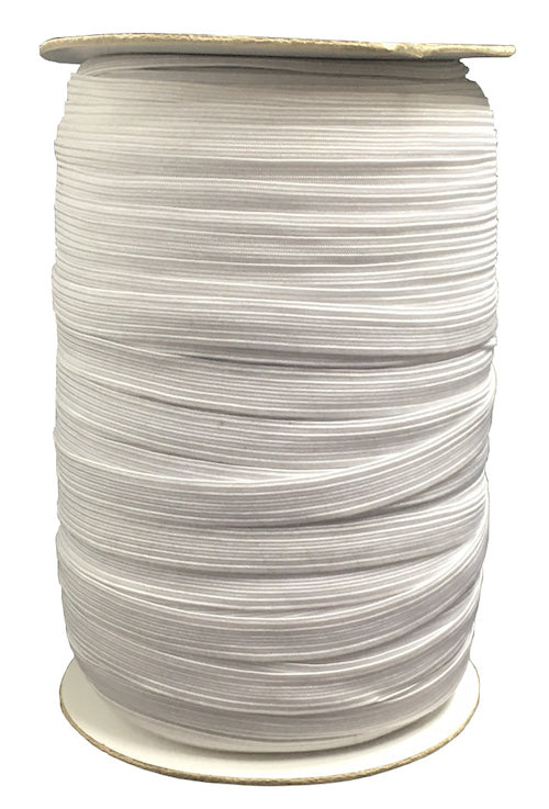 9mm Braided Elastic White