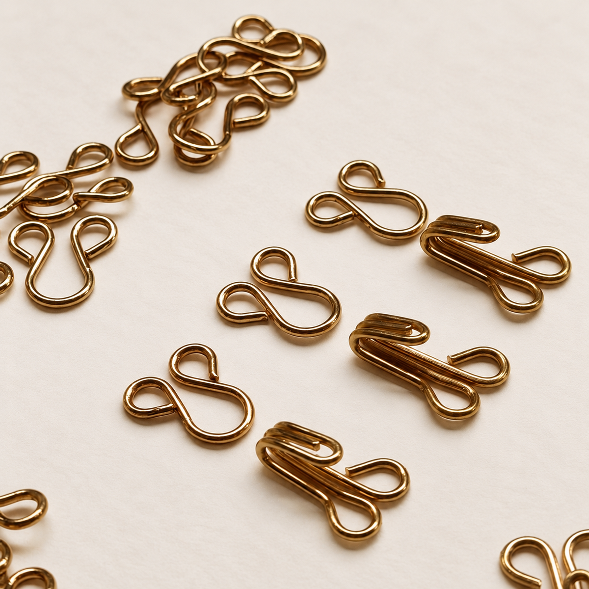 Brass Hook & Eyes