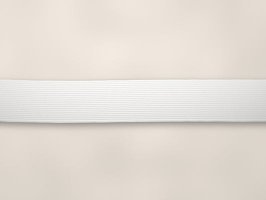 19mm woven elastic – white