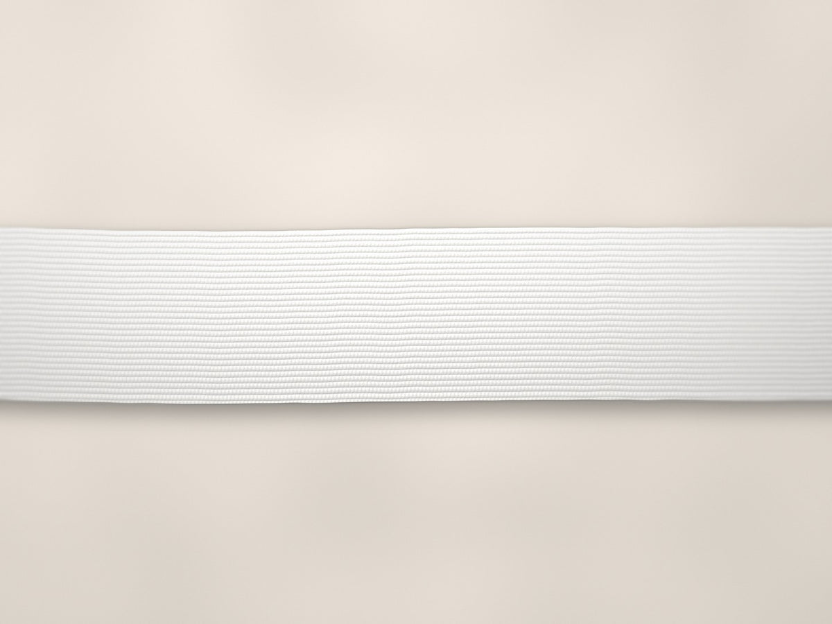 25mm woven elastic – white
