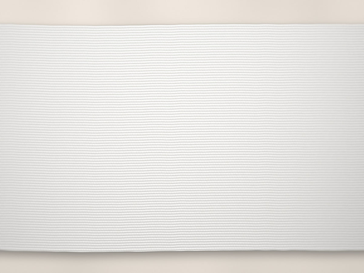 75mm woven elastic – white
