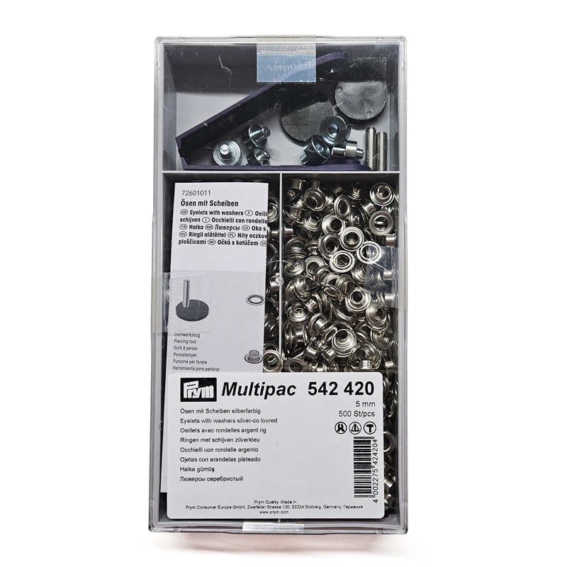 5mm Prym Silver Eyelets & Washers Multipack