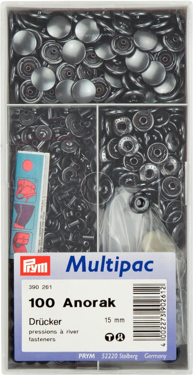 Prym 100 'Anorak' Multipack Press fasteners