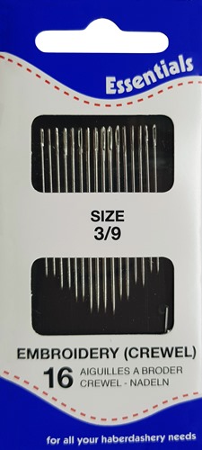 16 Embroidery (Crewel) Needles