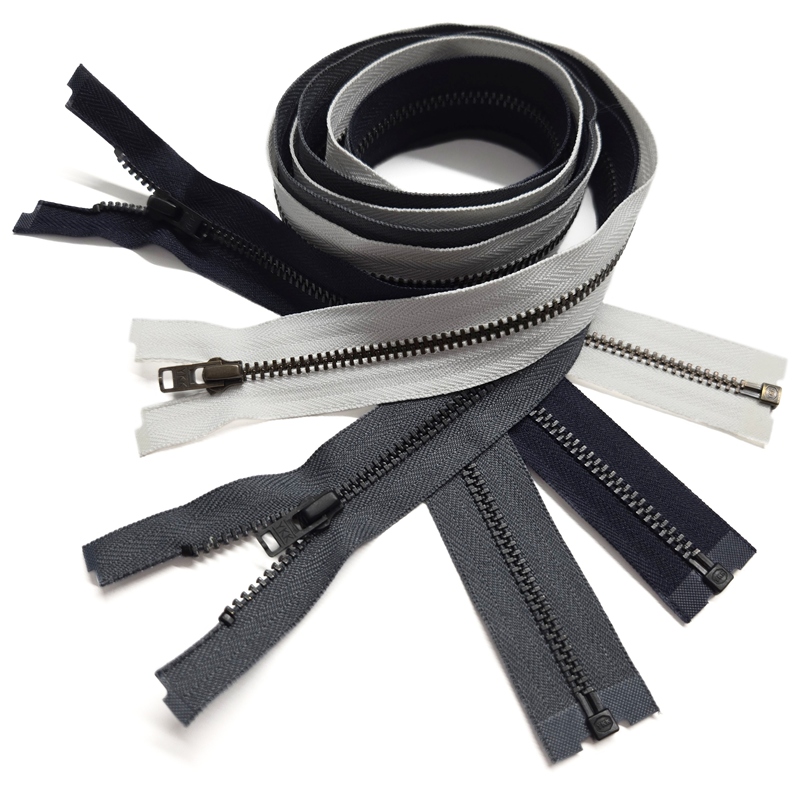 YKK No.3 Gunmetal Open End Zips