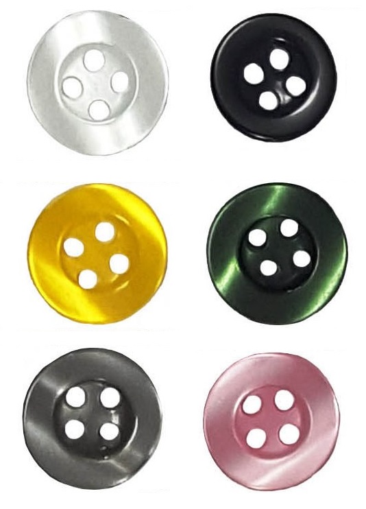 4 Hole Round Rimmed Shirt Button