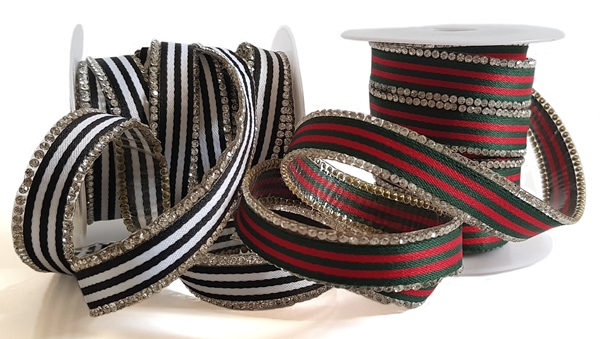 15mm Iron-On Striped Ribbon Trim