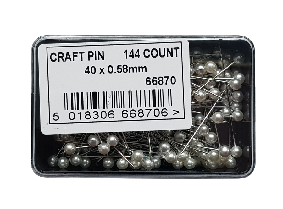144 Pearl Craft Pins