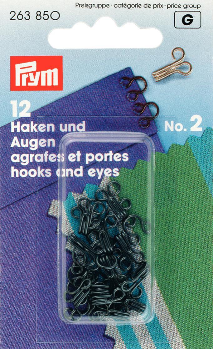 Prym Size 2 Hooks and Eyes