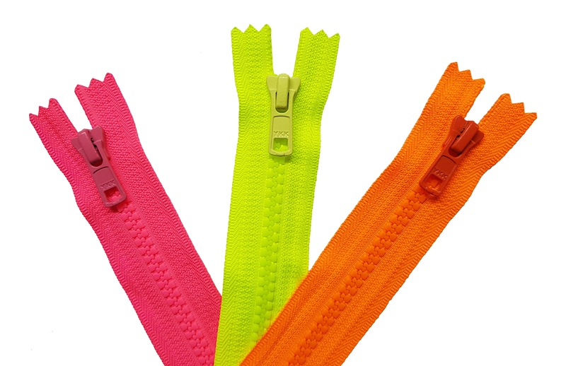 YKK No.5 Vislon Florescent zips