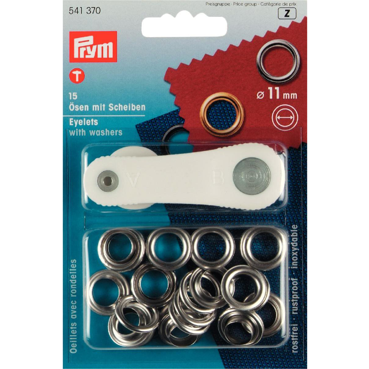 11mm Prym Silver Eyelets & Washers 