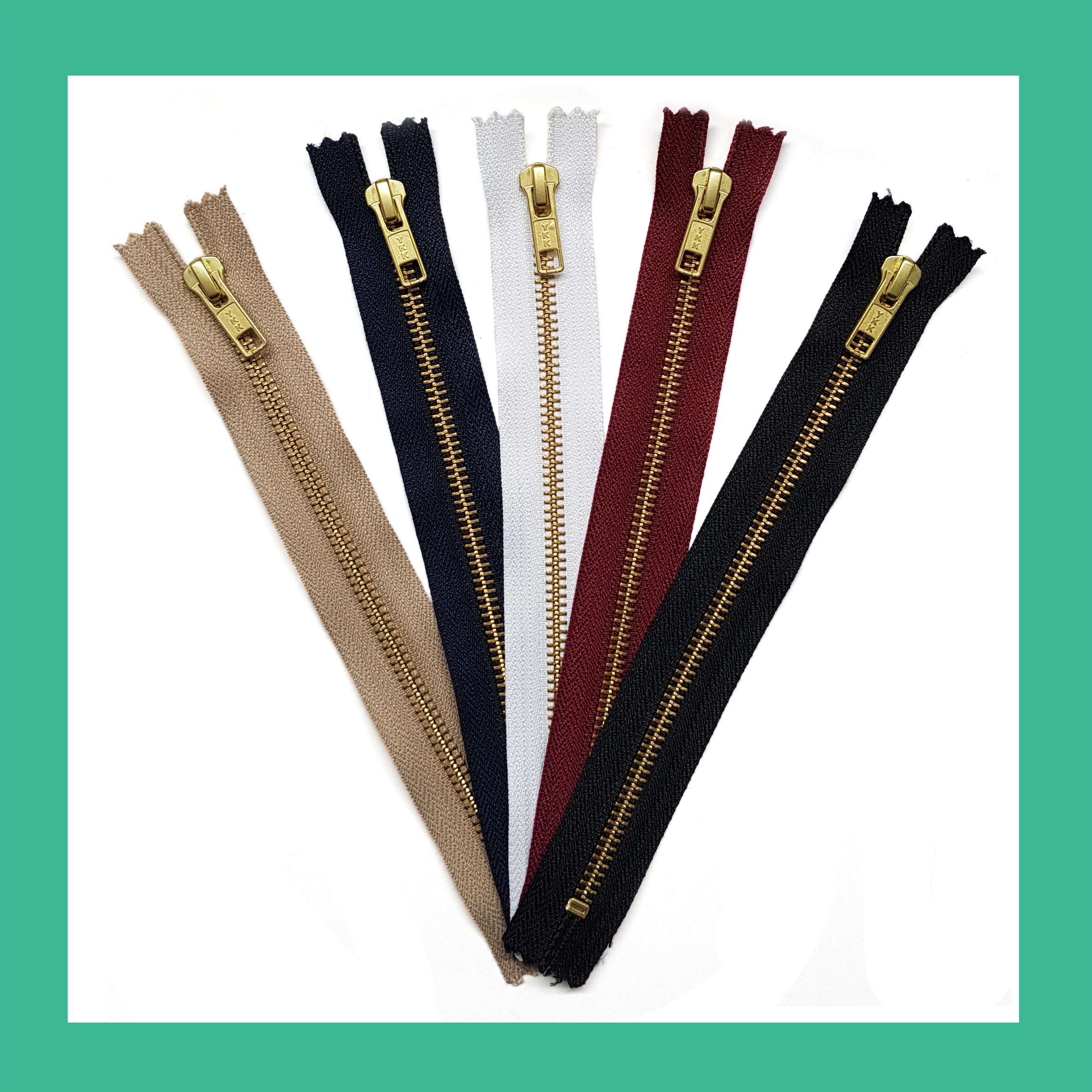 YKK NO.5 Gold Closed End Zips