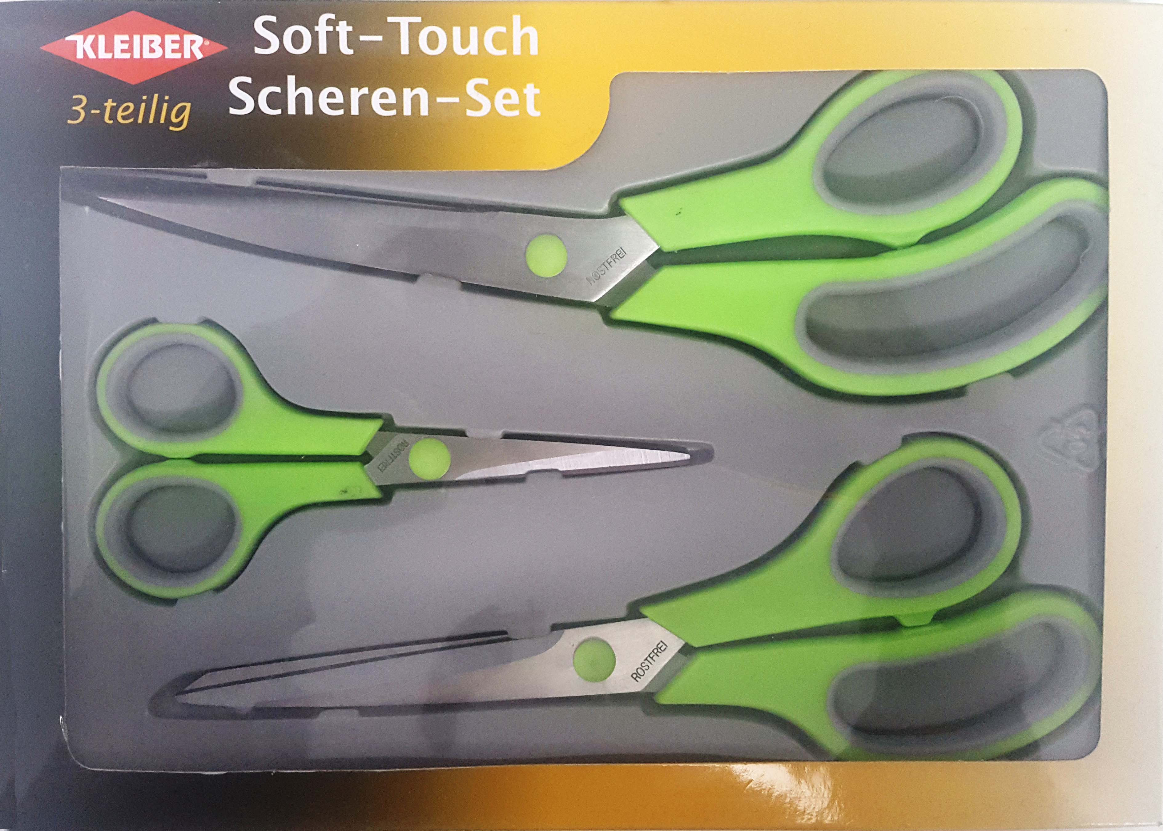 Soft Touch Scheren Scissor 3 piece Set