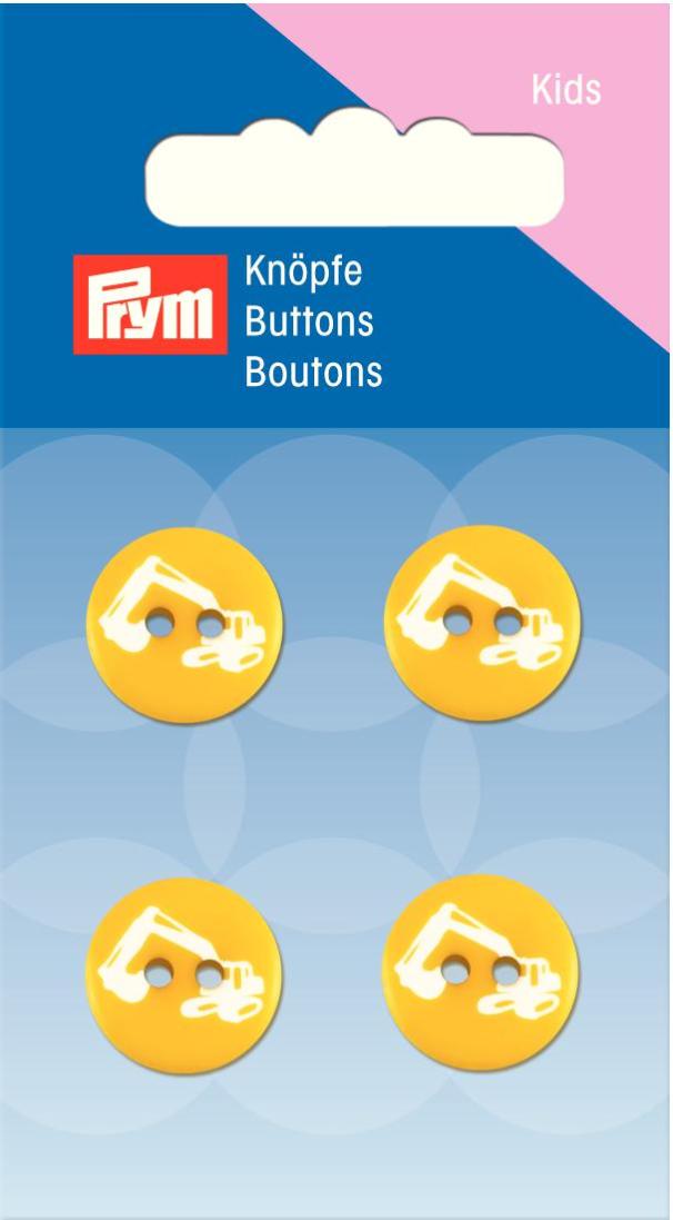 Prym 2-Hole Kids Excavator Buttons