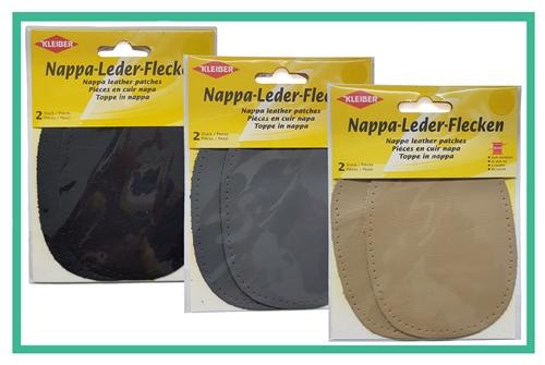 Nappa Leather Elbow Patches - Brown