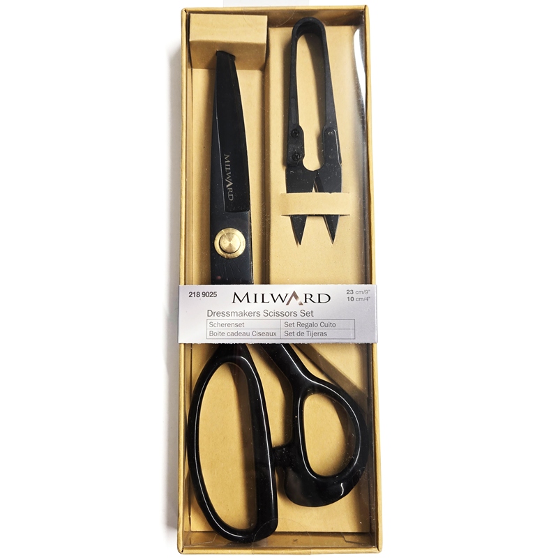 Milward 23cm Black Dressmakers Scissors Set