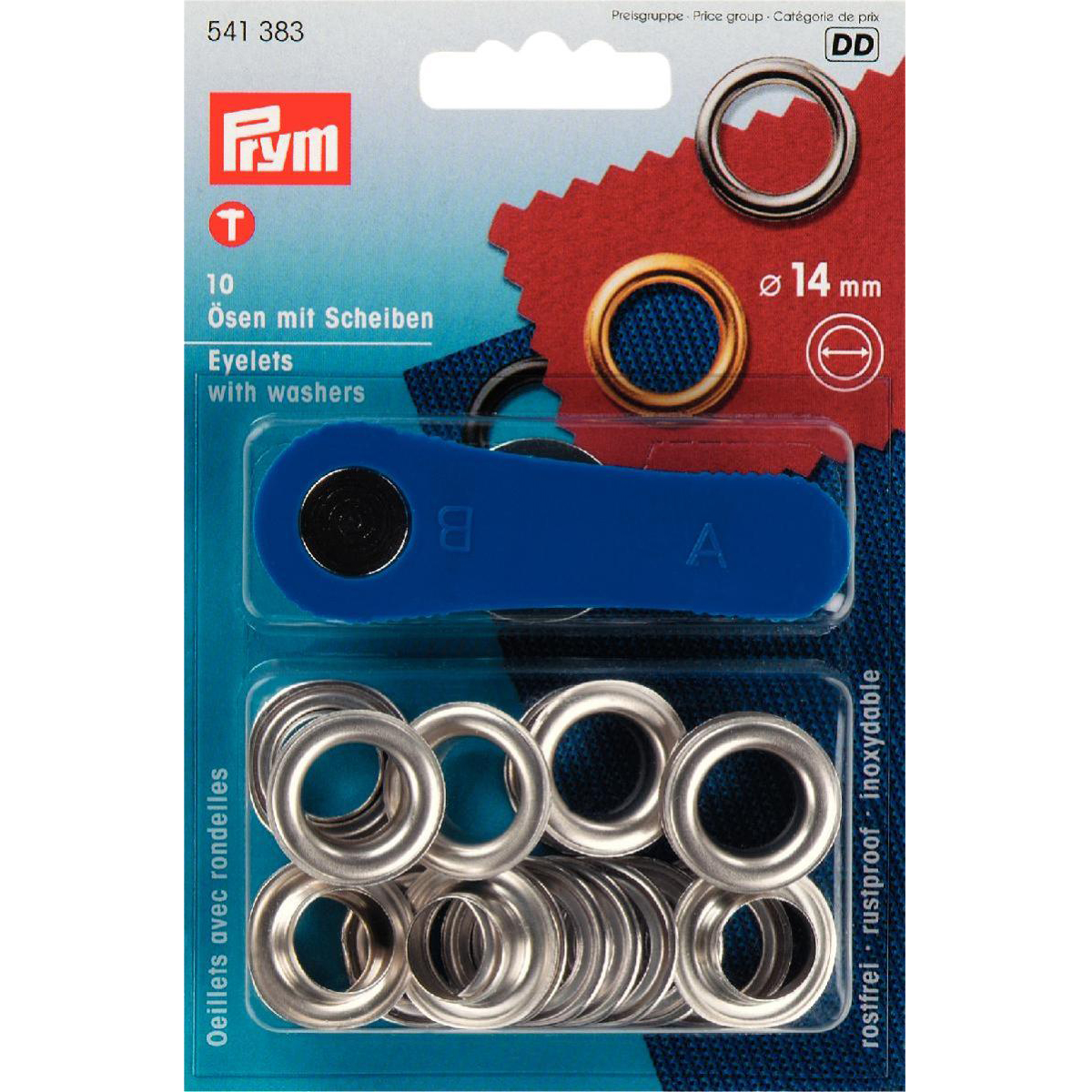 14mm Prym Silver Eyelets & Washers