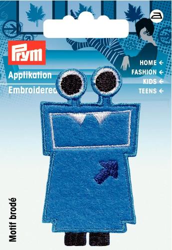 Prym Embroidered Blue Monster Motif