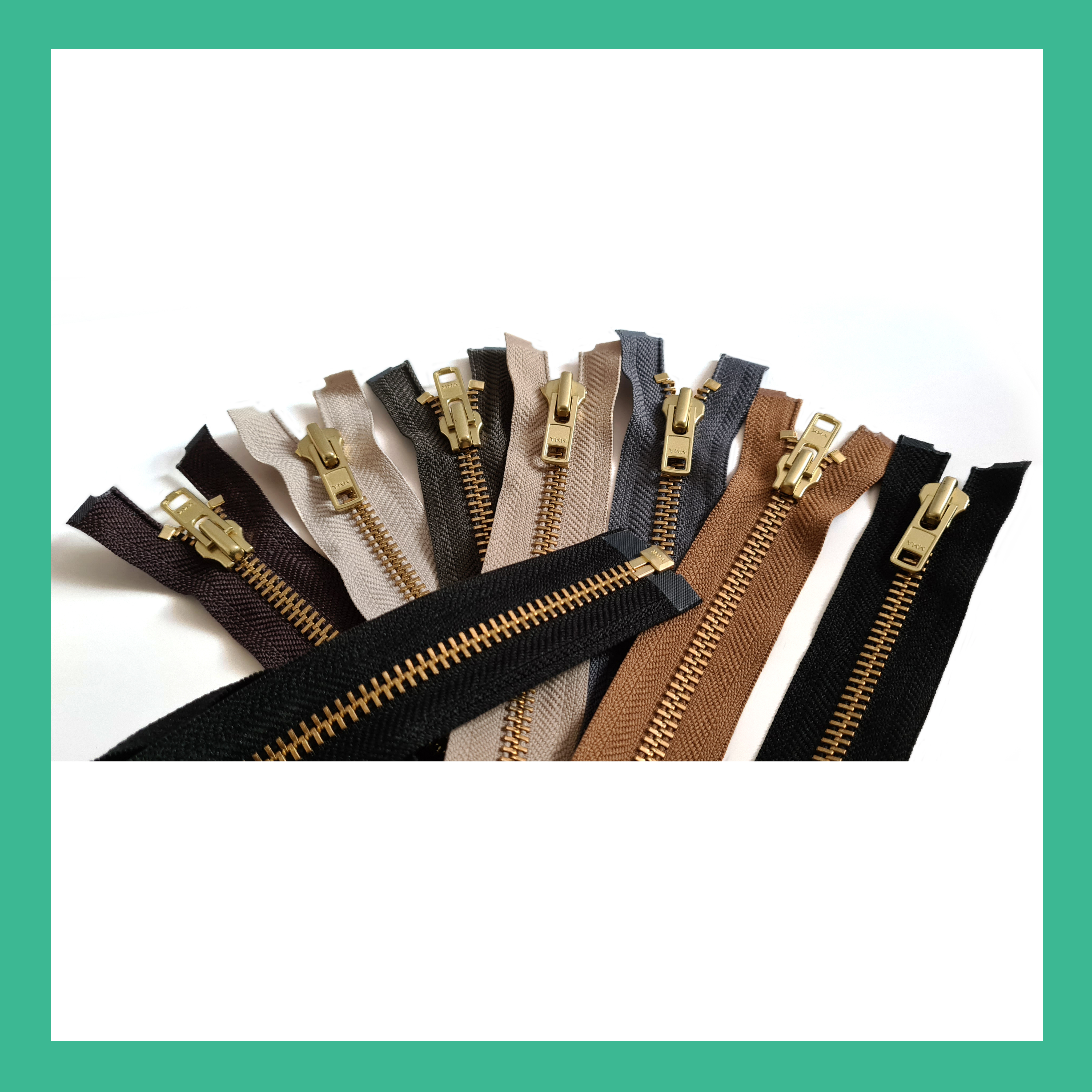 YKK No.8 Gold Open End Zip