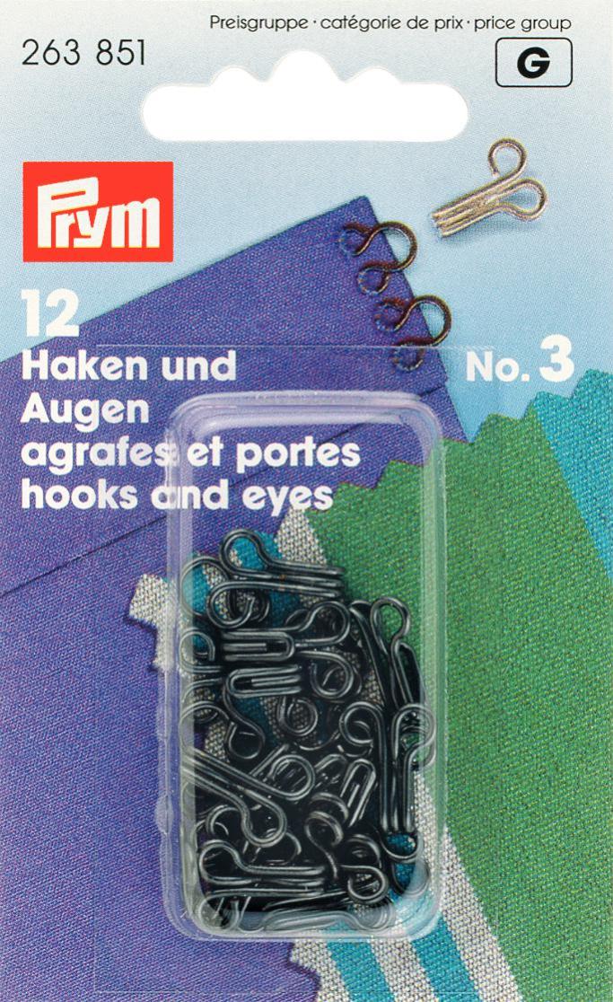 Prym Size 3 Hooks and Eyes