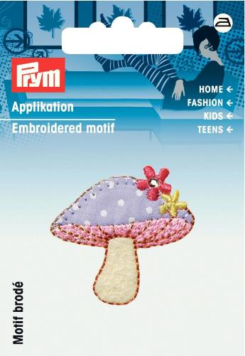 Prym Embroidered Mushroom Motif