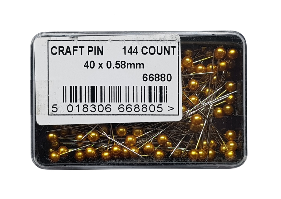144 Gold Craft Pins