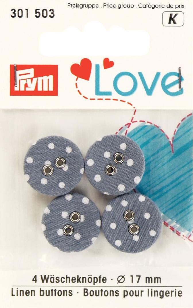 Prym 2-Hole Linen Covered Buttons