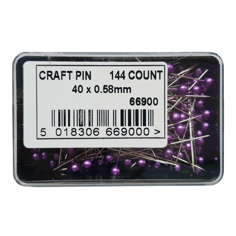 Purple Craft Pins 40X0.58mm