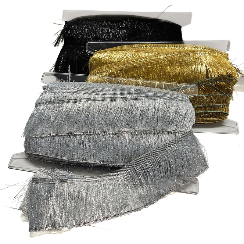 60mm Metallic Lurex Fringing