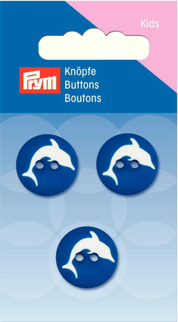 Prym 2-Hole Kids Dolphin Buttons