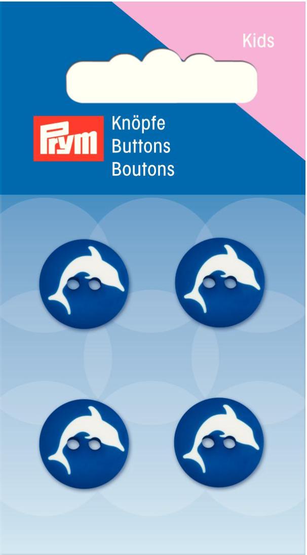 Prym 2-Hole Kids Dolphin Buttons