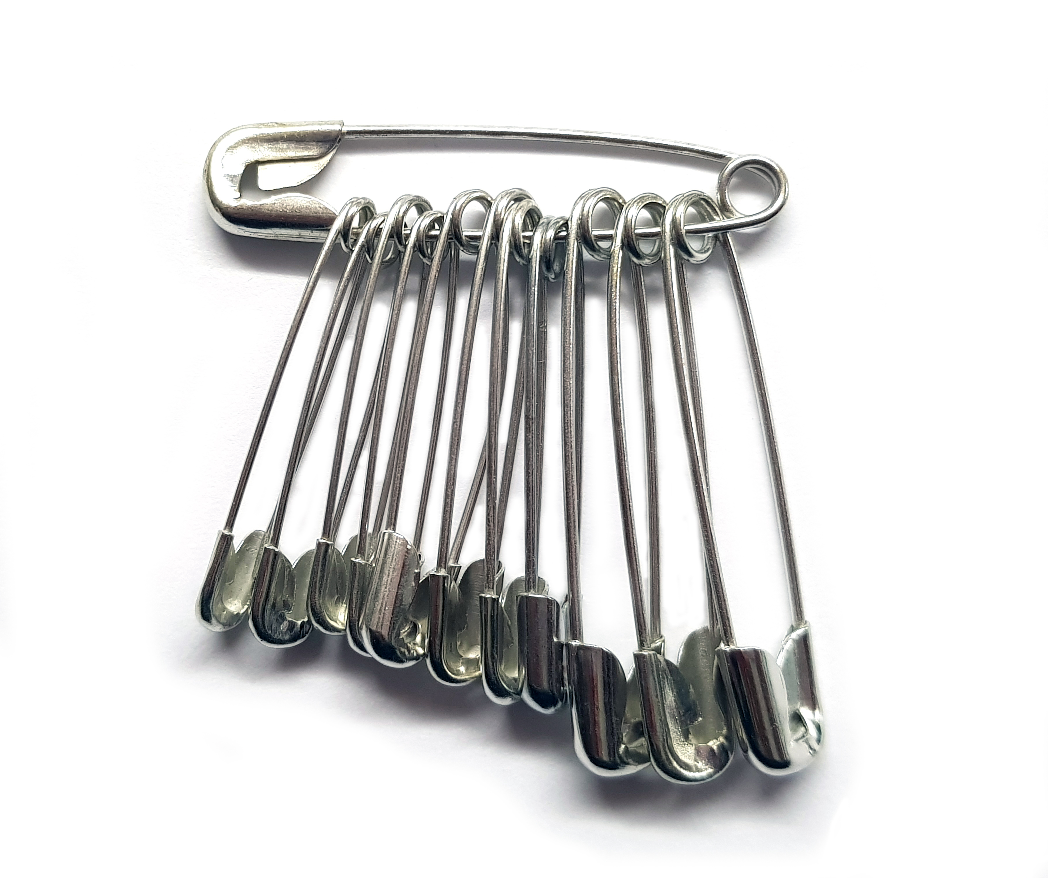 27mm, 34mm, 38mm Assorted Nickel Safety Pins