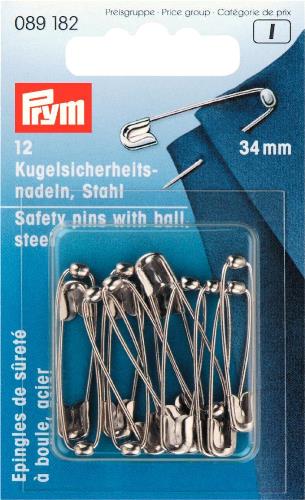 Prym Safety Pins with Ball Steel