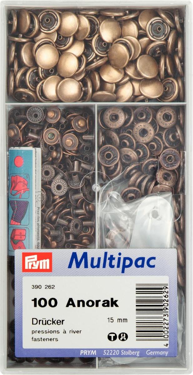 Prym 100 'Anorak' Multipack Press fasteners