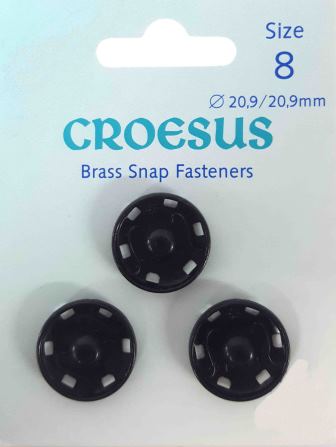 Brass Snaps Size 8