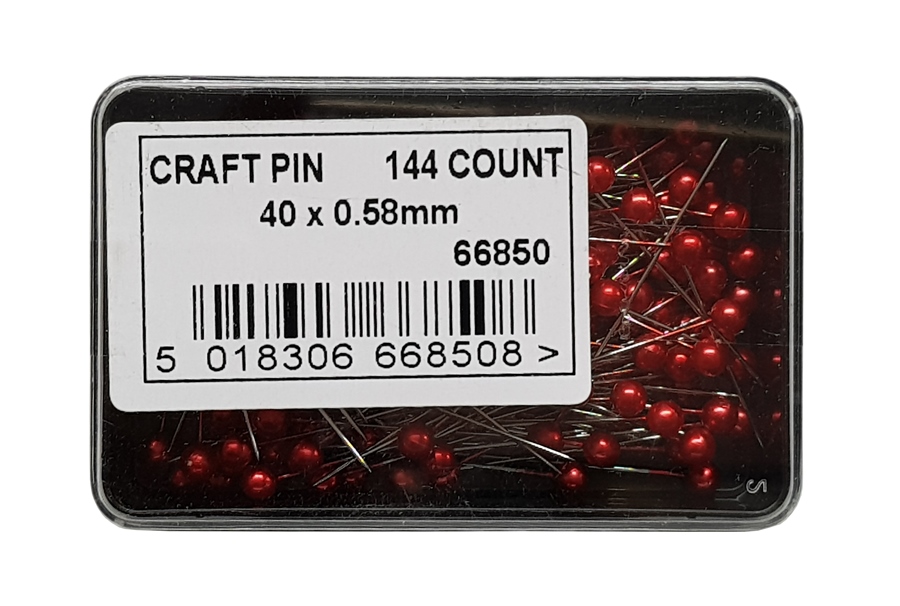 144 Red Craft Pins