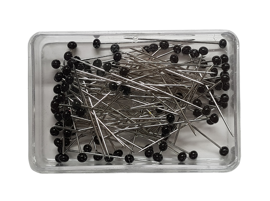 Black Glass Head Pins