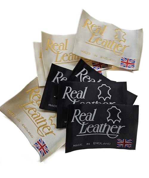 'REAL LEATHER' Satin Label