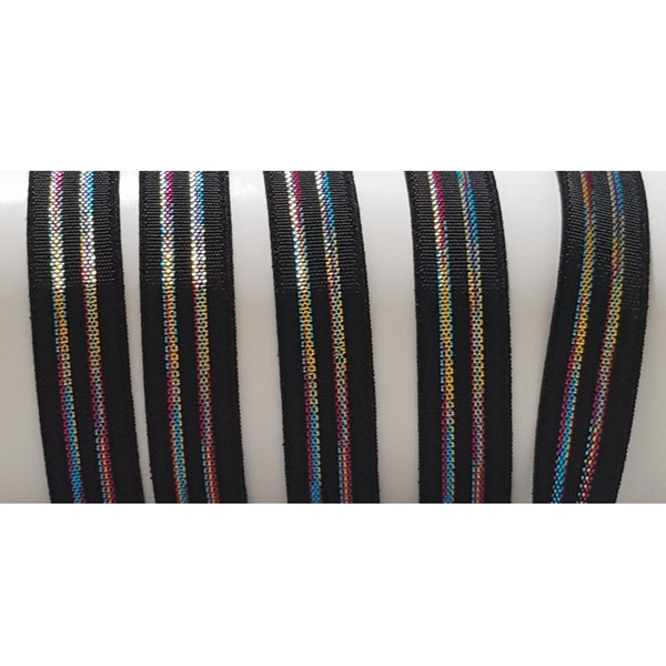 10mm Striped Shiny Elastic