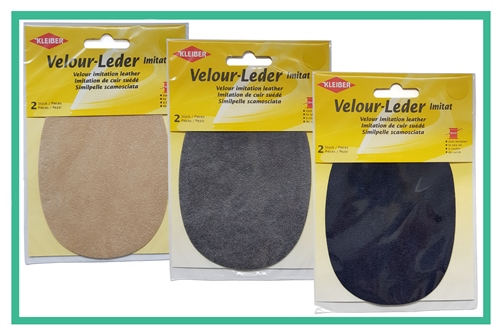 Velor Imitation Leather Elbow Patches