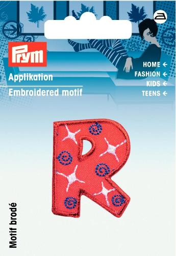 Prym Embroidered Letter 'R' Motif