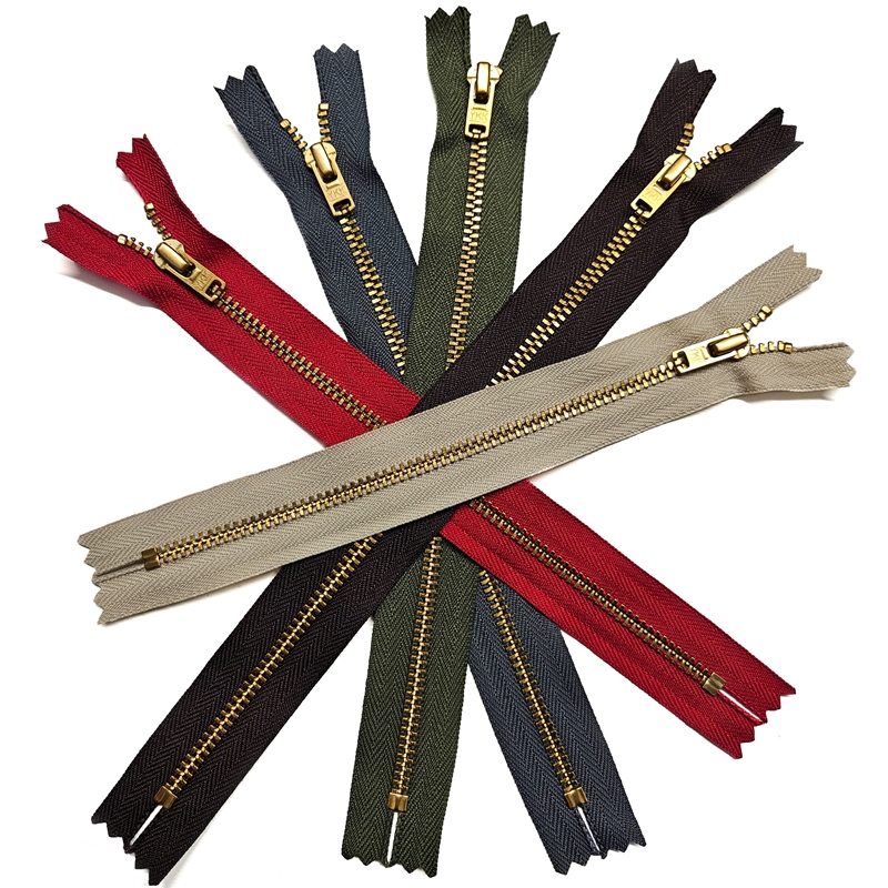 YKK No.3 Gold Closed End Zips
