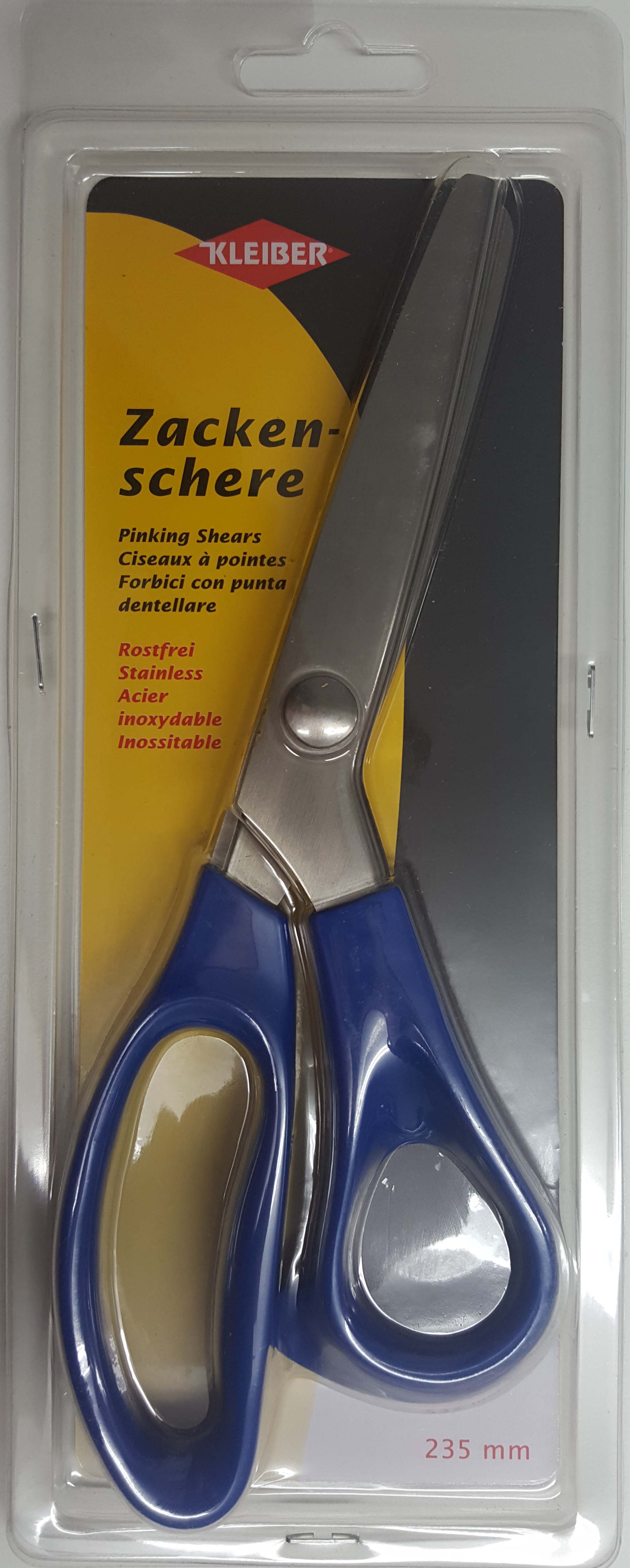 Kleiber 235mm Pinking shears, Blue