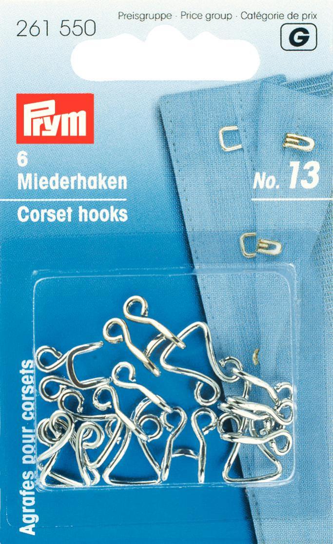 6 Corset Hooks