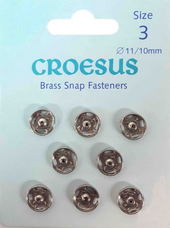 Brass Snaps Size 3