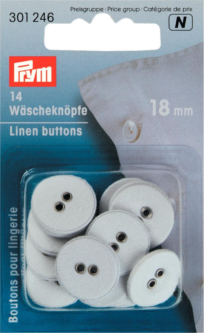 Prym 2-Hole Linen Covered Buttons